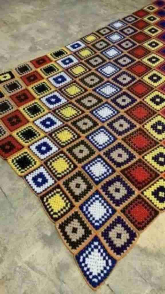 Granny patchwork kleed grandfoulard sprei 270/175, Gebruikt, Etten-Leur, DJT@dejuistetoon.eu, Ophalen of Verzenden