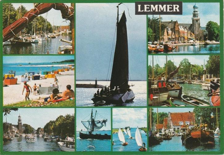 LEMMER Haven Strand Schip, Verzamelen, Ansichtkaarten | Nederland, Gelopen, Friesland, 1980 tot heden, Verzenden