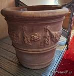 Florentine terracotta potten met druivenrank OP VOORRAAD, Ophalen, Nieuw, Rond, Tuin