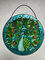Pauw glas beschilderd - nieuw - diameter 40 cm, Ophalen of Verzenden