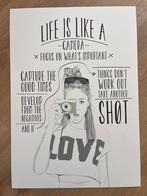 Kinderkamer poster - life is like a camera - A3 €19,95, Nieuw, Ophalen of Verzenden, Wanddecoratie, Info@mooody.nl