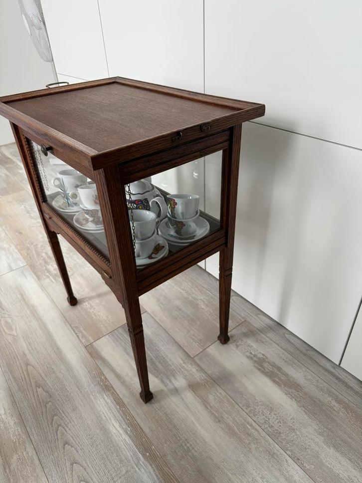 Eiken Theekastje in Uitstekende Staat, Huis en Inrichting, Kasten | Vitrinekasten, Zo goed als nieuw, Minder dan 100 cm, Minder dan 50 cm