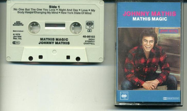 Johnny Mathis – Mathis Magic 10 nrs cassette 1979 ZGAN, Cd's en Dvd's, Cassettebandjes, Zo goed als nieuw, Origineel, 1 bandje