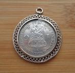 zilveren hanger met 1 gulden uit 1923 [188], Ophalen of Verzenden, Zilver, Hanger