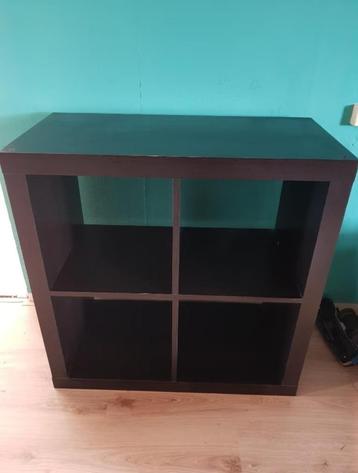 4 vaks Ikea expedit kallax open kast vakkenkast 4x2 zwart beschikbaar voor biedingen
