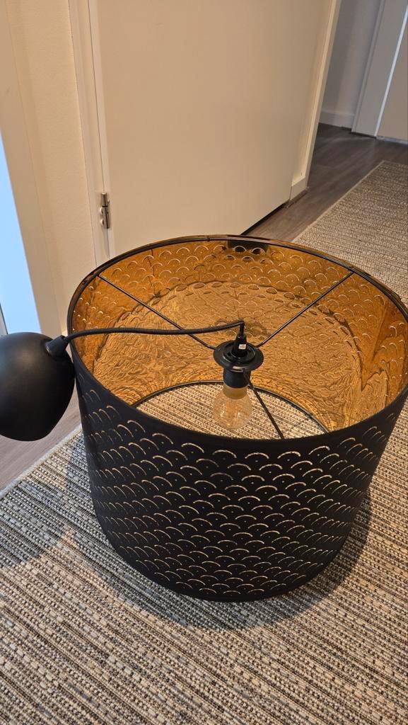 Nymö lampenkap zwart Ikea 44cm met lamp, Huis en Inrichting, Lampen | Lampenkappen, Zo goed als nieuw, Minder dan 25 cm, Rond