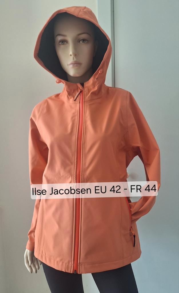 Nieuwe oranje Ilse Jacobsen regenjas / parka EU 42 - FR 44, Kleding | Dames, Jasjes, Kostuums en Pakken, Zo goed als nieuw, Jasje