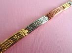 jwg Vintage 90s meander design armband goud verguld rose, Verzenden, Overige materialen, Armband, Verguld