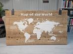 Houten wereldkaart 140 X 80, Ophalen, Zo goed als nieuw