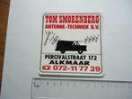 sticker oud ANTENNE TECHNIEK Tom smorenberg 27mc piraat 27 m, Verzenden, Zo goed als nieuw, Bedrijf of Vereniging
