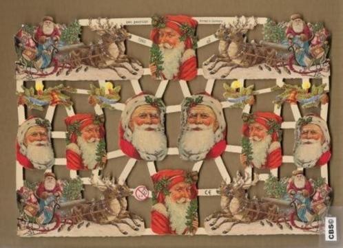 Arreslee met Kerstman poezieplaatjes 7260, Verzamelen, Poesieplaatjes, Verzenden