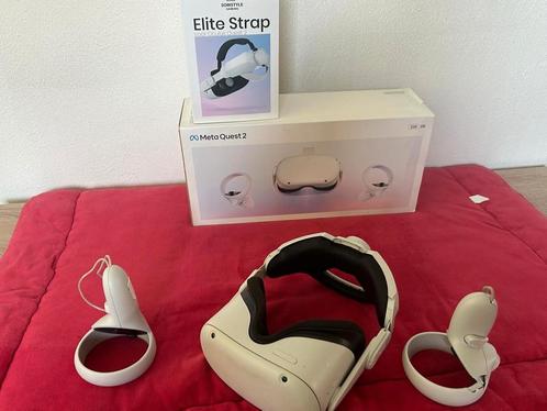 Meta quest 2 + headstrap, Spelcomputers en Games, Virtual Reality, Gebruikt, Overige platformen, Verzenden