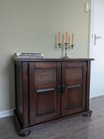 Donkerbruin houten kastje, Ophalen, Minder dan 50 cm, Gebruikt, Minder dan 25 cm