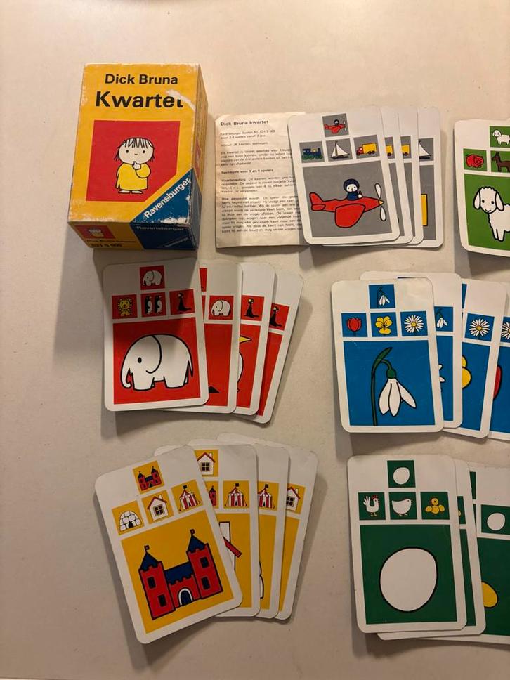 Dick Bruna Kwartet - Ravensburger vintage compleet!, Hobby en Vrije tijd, Gezelschapsspellen | Bordspellen, Gebruikt, Drie of vier spelers
