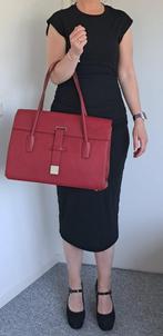 Luxe Rode Leren Bally Tas Zakelijk | Nieuwstaat | Echt Leer, 40 tot 60 cm, 30 cm of meer, Ophalen of Verzenden, Zo goed als nieuw