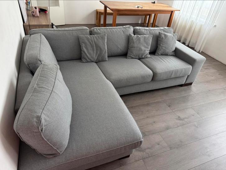 Goossens zithoek bank, Huis en Inrichting, Banken | Complete zithoeken, Zo goed als nieuw, Stof, Ophalen