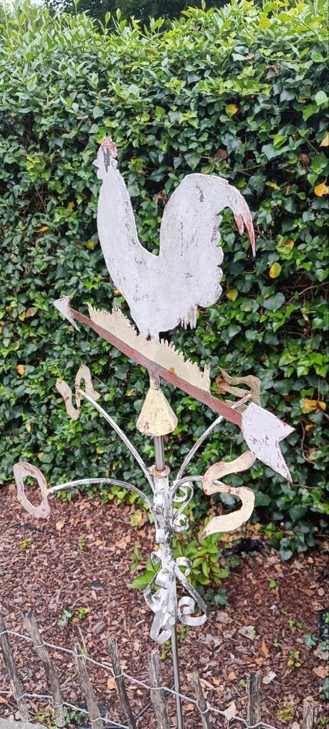 Antieke Windvaan met Haan - Tuindecoratie, Antiek en Kunst, Antiek | Gereedschap en Instrumenten, Ophalen of Verzenden