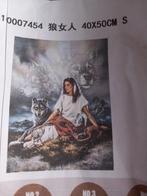 Diamond Painting Wolf Vrouw 40x50cm, Ophalen of Verzenden, Nieuw, Materiaal