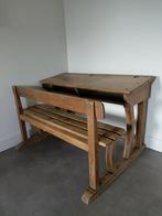 Schitterend oud schoolbankje., Huis en Inrichting, Tafels | Statafels, Ophalen, Zo goed als nieuw