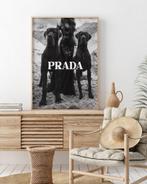 Zwarte Prada hond poster, Ophalen of Verzenden