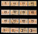 Serie spoorwegzegels Nederlandsche Spoorwegen 1934-1944, Postzegels en Munten, Ophalen of Verzenden, Gestempeld