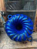 Zware blauwe tulband van gietijzer met blauw en wit emaille, Ophalen of Verzenden