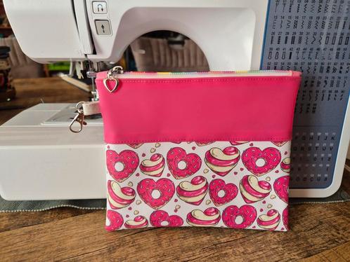Zelfgemaakte toilettas/ makeup tas, Sieraden, Tassen en Uiterlijk, Toilettassen, Nieuw, Dame, Roze, Ophalen of Verzenden