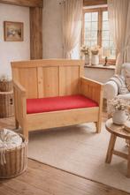 2 x halbank, bijzet bank, eetkamer bank van antiek grenen., Ophalen, Gebruikt, ., Tweepersoons