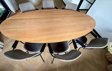 6 eetkamerstoelen - grijs gemêleerd & velvet  beschikbaar voor biedingen