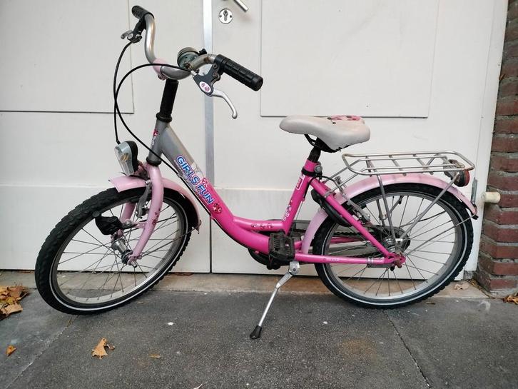 Meisjesfiets roze Girls Fun maat 20, Fietsen en Brommers, Fietsen | Meisjes, Gebruikt, 20 inch, Ophalen