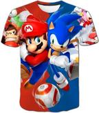 Sonic VS Mario t-shirt maat 110/116 NIEUW, Kinderen en Baby's, Nieuw, Jongen of Meisje, Ophalen of Verzenden, Shirt of Longsleeve