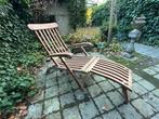 Deckchair 2 stuks, Tuin en Terras, Ophalen, Zo goed als nieuw, Teakhout, Verstelbaar