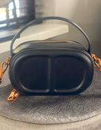 CD  Crossbody schoudertasje zwart, Ophalen of Verzenden, Zo goed als nieuw, Zwart, Leer
