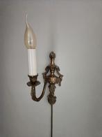 Leuk brocante bronzen schemerlampje. Heel sfeervol., Ophalen of Verzenden
