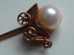 14 karaat gouden broche, speld met Akoya parel + kinderwagen, Sieraden, Tassen en Uiterlijk, Antieke sieraden, Verzenden, Goud
