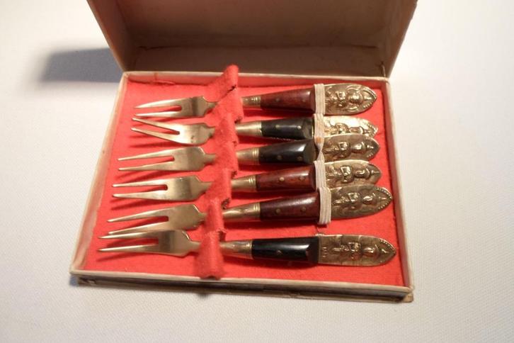 Siam Vorkjes Brons, Antiek en Kunst, Antiek | Bestek, Ophalen of Verzenden