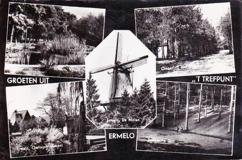 00850 - Ermelo - 5 luik Groeten uit 't Trefpunt - gel. 1965, Verzamelen, Ansichtkaarten | Nederland, Gelopen, Gelderland, 1960 tot 1980