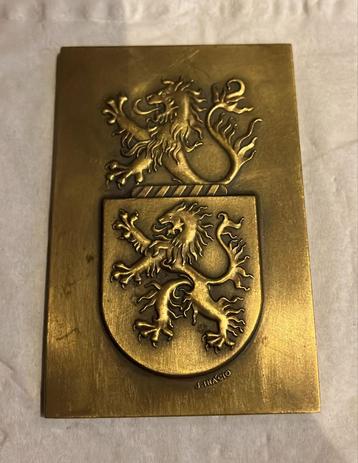 Bronzen Plaque met Wapen beschikbaar voor biedingen