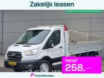 Ford Transit 130pk Open Laadbak Dubbellucht Trekhaak Airco C, Stof, Euro 6, 4 cilinders, Wit