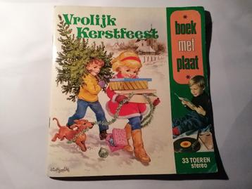 Vrolijk kerstfeest 1980- Boekje met vinyl 33 toeren plaatje  beschikbaar voor biedingen