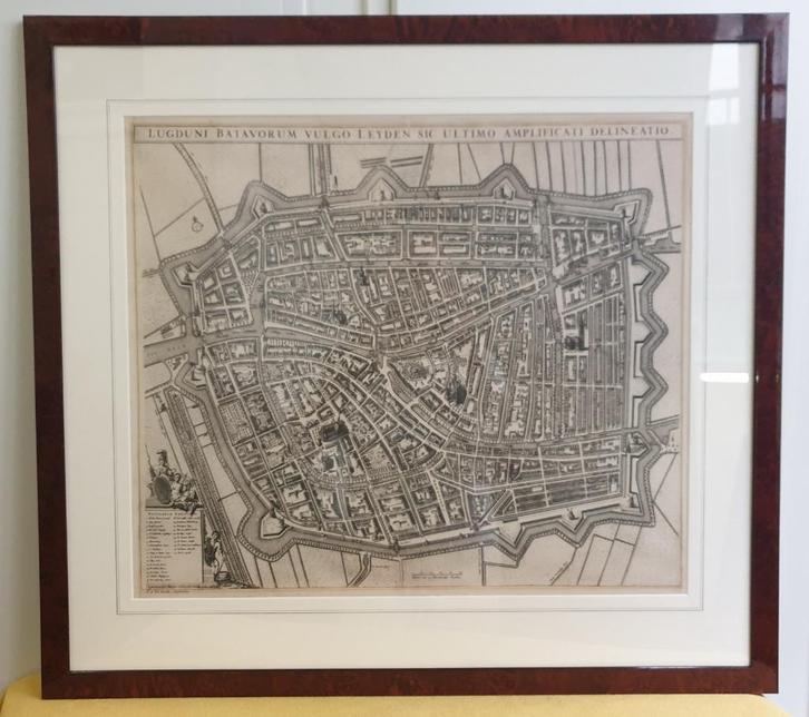 Gravure Leiden 1698, Antiek en Kunst, Kunst | Etsen en Gravures, Ophalen