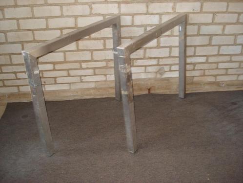 Aluminium  onderstel tafel etc, Huis en Inrichting, Tafelonderdelen, Gebruikt, Tafelpoot, Rechthoekig, Metaal, Ophalen
