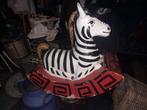 Oude papier maché hobbelzebra, Antiek en Kunst, Ophalen of Verzenden