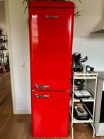 Vintage Look rode koel-vriescombinatie van Schneider, Witgoed en Apparatuur, Ophalen, Gebruikt, 200 liter of meer, Met aparte vriezer