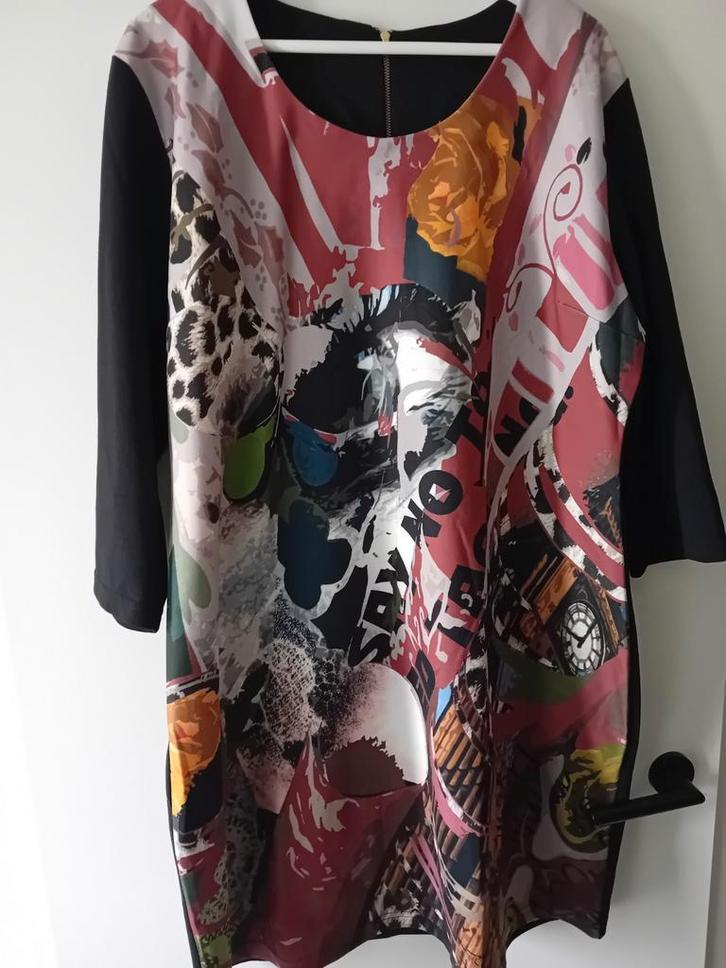 Zorbe Jurkje Maat 48 - Zo Goed Als Nieuw!, Kleding | Dames, Grote Maten, Zo goed als nieuw, Jurk, Zwart, Ophalen of Verzenden