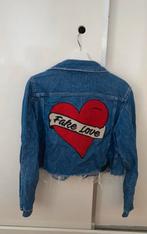 Tof spijkerjack “fake love” van Nikkie maat 40, Ophalen of Verzenden, Zo goed als nieuw, Maat 38/40 (M), Zwart