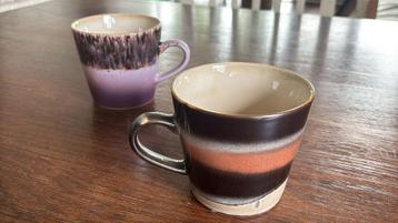 2 HKliving 70’s Ceramics Mugs beschikbaar voor biedingen