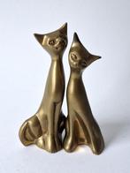 2 massief koperen katten - 70s, Ophalen of Verzenden, Koper