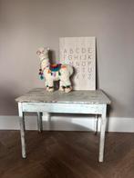 Brocante sober stoer kinder bureau bijzettafel tafeltje, Ophalen of Verzenden, Rechthoekig, 60 cm of meer