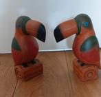 2 houten Toekans 20 cm hoog, Ophalen of Verzenden